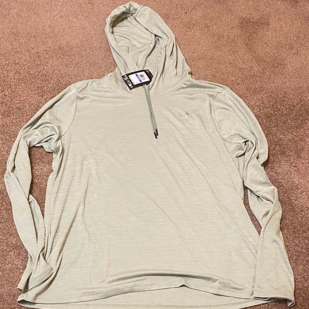 Under Armour Light Green Hooded Pullover Size XL NWT